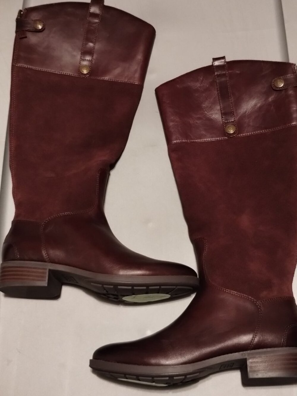 Sam Edelman Penny Wide Calf Suede Leather Riding Boots Size 8M-new light scuffs